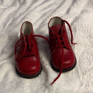 Chic Red Kids Dress Shoes